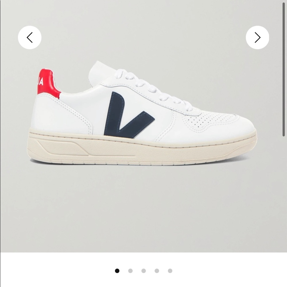 Veja V-10 leather sneakers.  Size 8